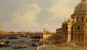 Превью обои каналетто, джованни антонио каналь, venice, santa maria della salute, масло, холст