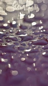 Превью обои капли, блики, текстуры, фиолетовый, макро