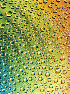 Превью обои капли, градиент, макро, мокрый