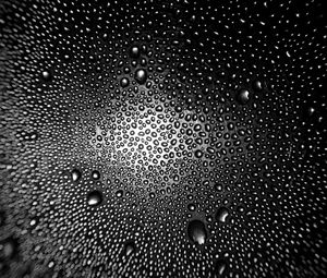 Превью обои капли, макро, чб, искажение