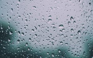 Превью обои капли, окно, стекло, влага, дождь