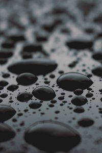 Превью обои капли, поверхность, крупным планом, черный