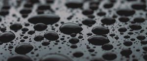 Превью обои капли, поверхность, крупным планом, черный