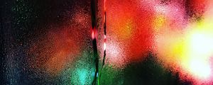Превью обои капли, поверхность, свет, стекло