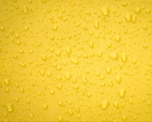 Превью обои капли, поверхность, желтый