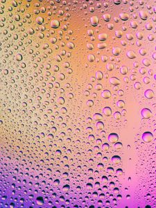 Превью обои капли, размытость, градиент, фиолетовый, макро