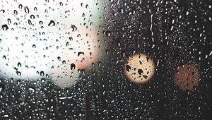 Превью обои капли, стекло, блики, поверхность