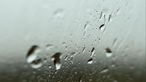 Превью обои капли, стекло, дождь, макро, вода