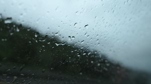 Превью обои капли, стекло, макро, дождь