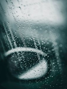 Превью обои капли, стекло, окно, влага, дождь, поверхность, зеркало