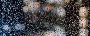 Превью обои капли, стекло, поверхность, множество