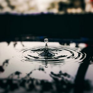 Превью обои капля, вода, рябь, макро