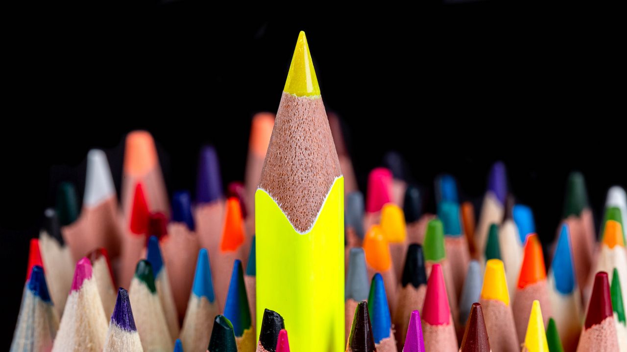 Обои карандаш, карандаши, разноцветный, макро