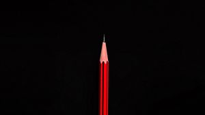 Превью обои карандаш, темнота, минимализм, красный