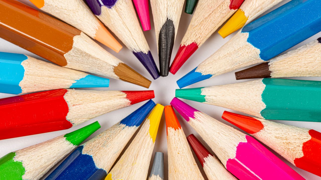 Обои карандаши, макро, творчество, разноцветный
