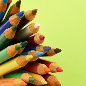 Превью обои карандаши, разноцветный, деревянный, макро
