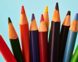 Превью обои карандаши, разноцветный, канцтовары, макро