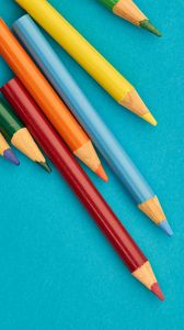 Превью обои карандаши, разноцветный, макро, деревянный