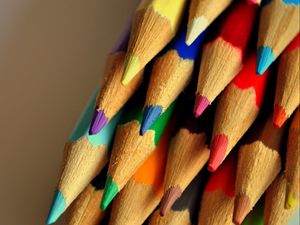 Превью обои карандаши, разноцветный, набор, острие