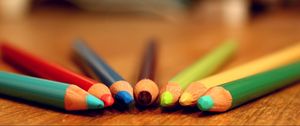 Превью обои карандаши, разноцветный, острие