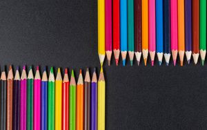 Превью обои карандаши, разноцветный, острый, макро