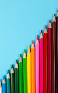 Превью обои карандаши, разноцветный, цвета, рисование