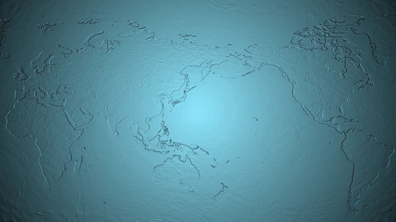Обои карта, планета, краска, синий