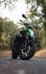 Превью обои kawasaki er-6n, kawasaki, байк, мотоцикл, вид спереди