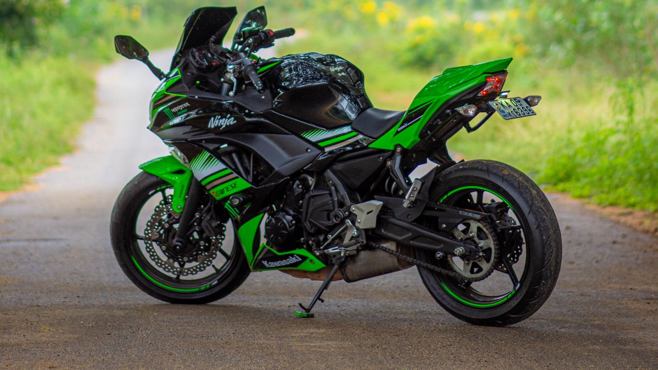 Обои kawasaki ninja 650, kawasaki, мотоцикл, зеленый