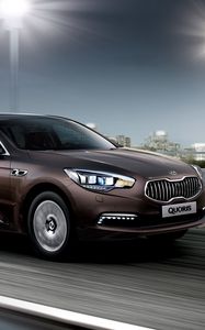 Превью обои kia quoris, kia motors, kia, концепт, вид сбоку