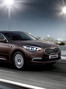 Превью обои kia quoris, kia motors, kia, концепт, вид сбоку