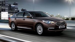 Превью обои kia quoris, kia motors, kia, концепт, вид сбоку