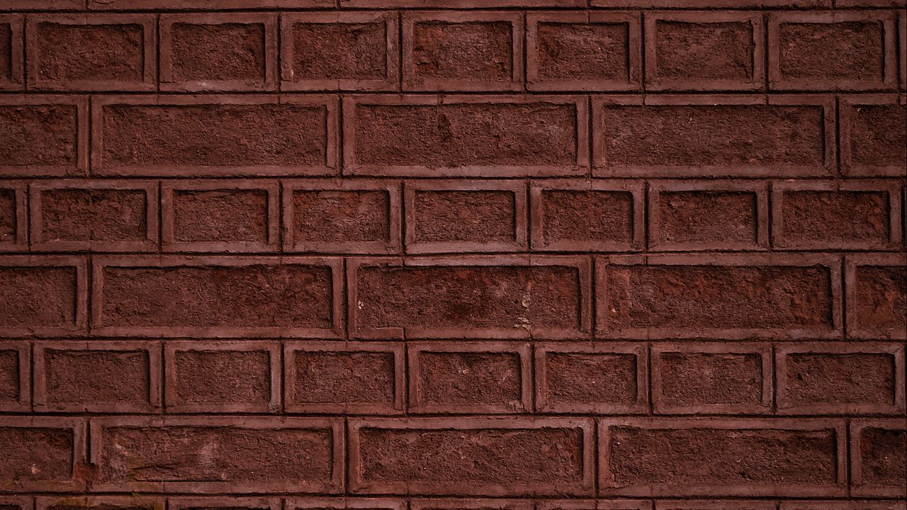 Обои кирпичи, стена, рельеф, текстура, коричневый