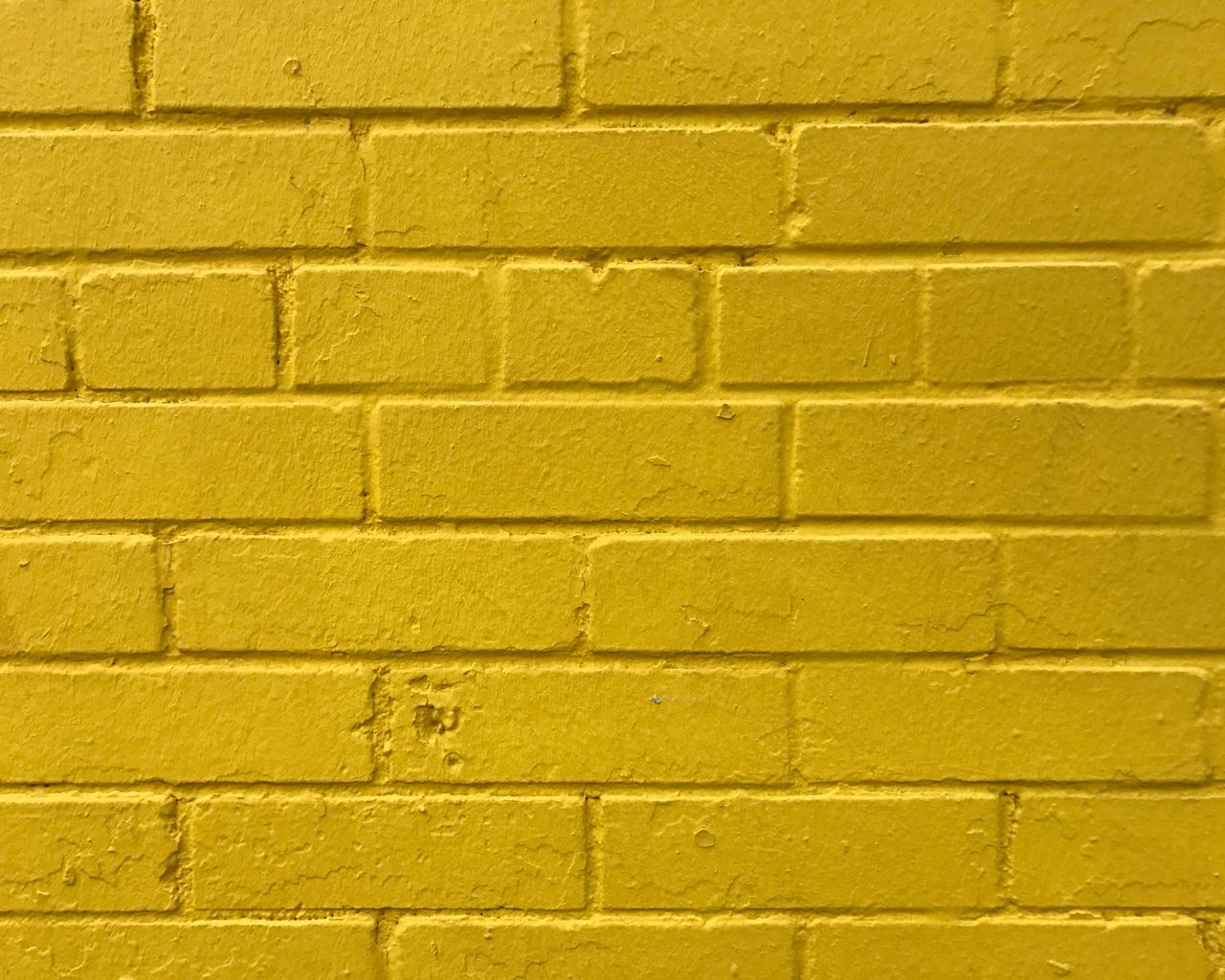1280x1024 Обои кирпичи, желтый, стена, текстура