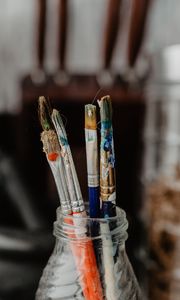Превью обои кисточки, художественный, краски