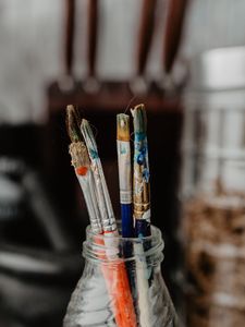 Превью обои кисточки, художественный, краски