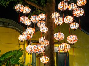 Превью обои китайские фонарики, освещение, свет, традиция, декор
