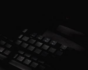 Превью обои клавиатура, клавиши, черный, темный