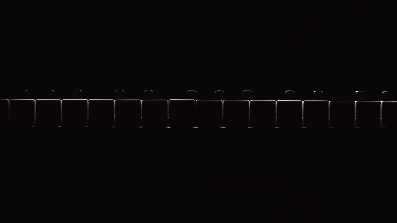 Обои клавиши, пианино, черный, темный