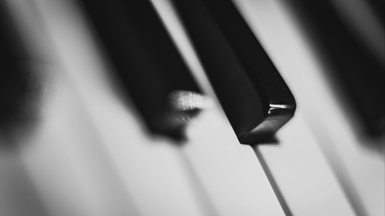 Обои клавиши, пианино, макро, музыка