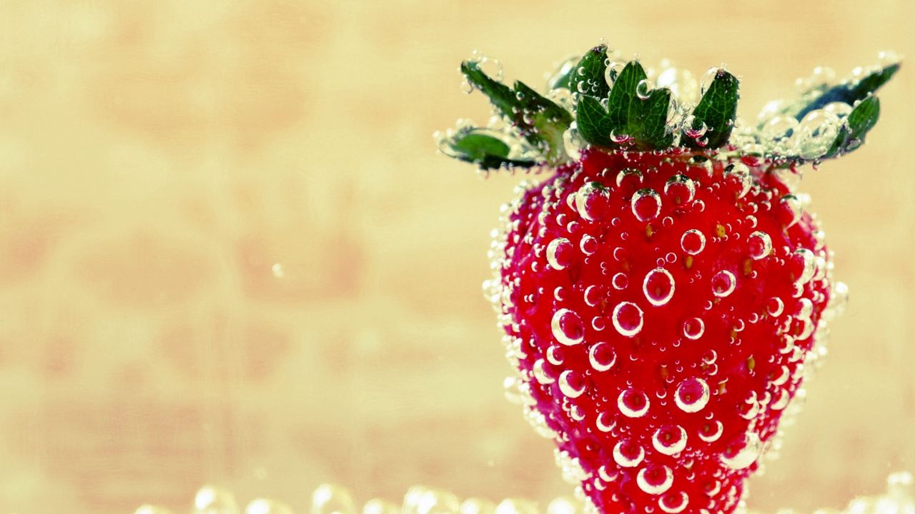 Обои клубника, ягода, сладкий, капли