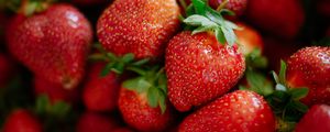 Превью обои клубника, ягоды, красный, еда