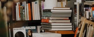 Превью обои книги, библиотека, чтение