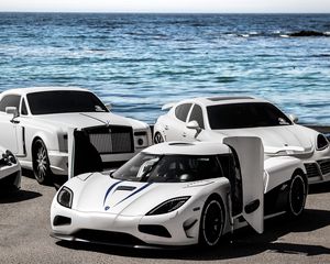 Превью обои koenigsegg, mercedes-benz, rolls royce