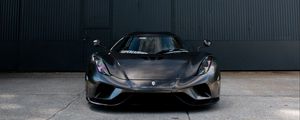 Превью обои koenigsegg regera knc, автомобиль, спорткар, вид спереди, черный