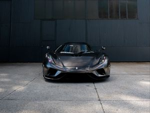 Превью обои koenigsegg regera knc, автомобиль, спорткар, вид спереди, черный