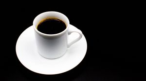 Превью обои кофе, чашка, белый, черный, минимализм