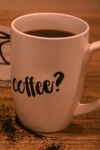 Превью обои кофе, чашка, напиток, надпись, слово