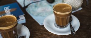 Превью обои кофе, чашка, пена, капучино