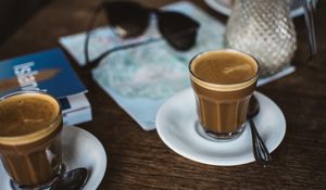 Превью обои кофе, чашка, пена, капучино